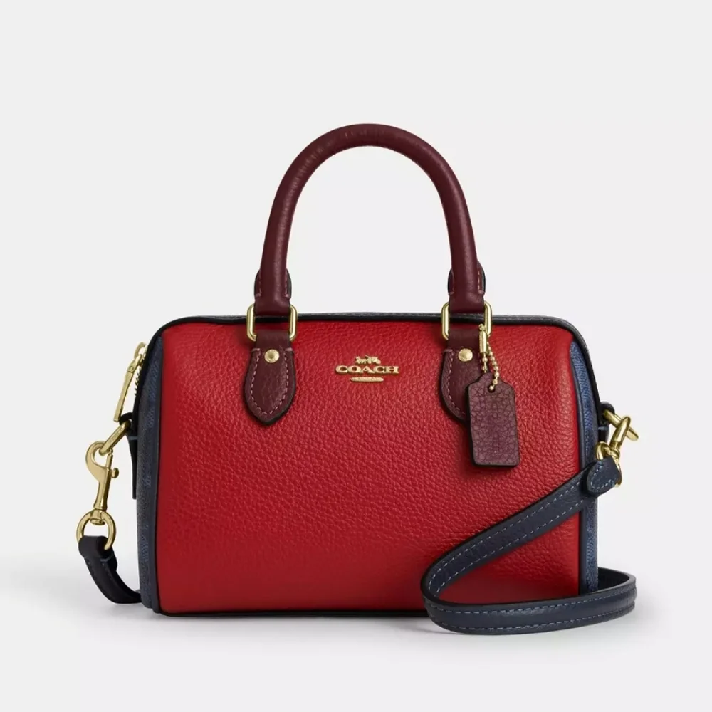 Coach Mini Rowan Bag In Colorblock - Picture 1 of 6